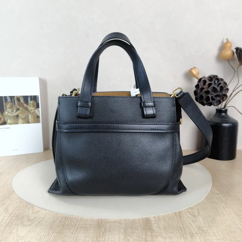 LOEWE Crossbody Baggate handbag Top Handle Bag Black Calfskin Small30 × 12 × 23.5 cm — cover view 2 of 5