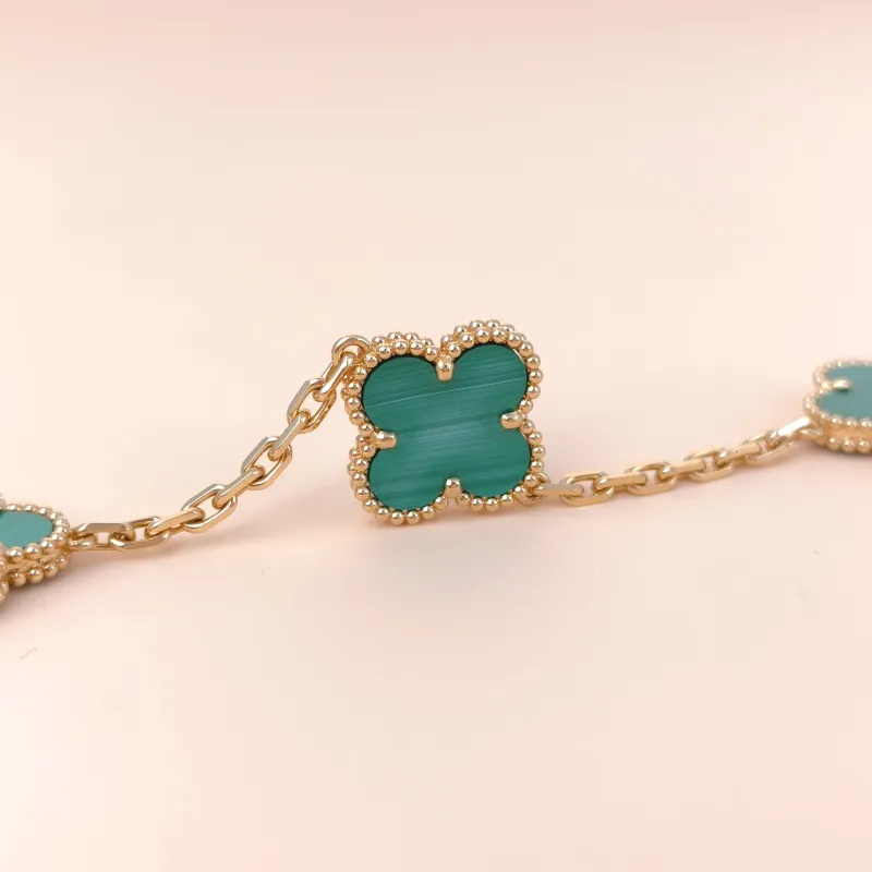 Van Cleef & Arpels Bracelet Alhambra Alhambra Collection Five-Motif Bracelet Malachite18KY ellow Gold Vintage Small1.5 × 1.5 × 19 cm — cover view 10 of 10