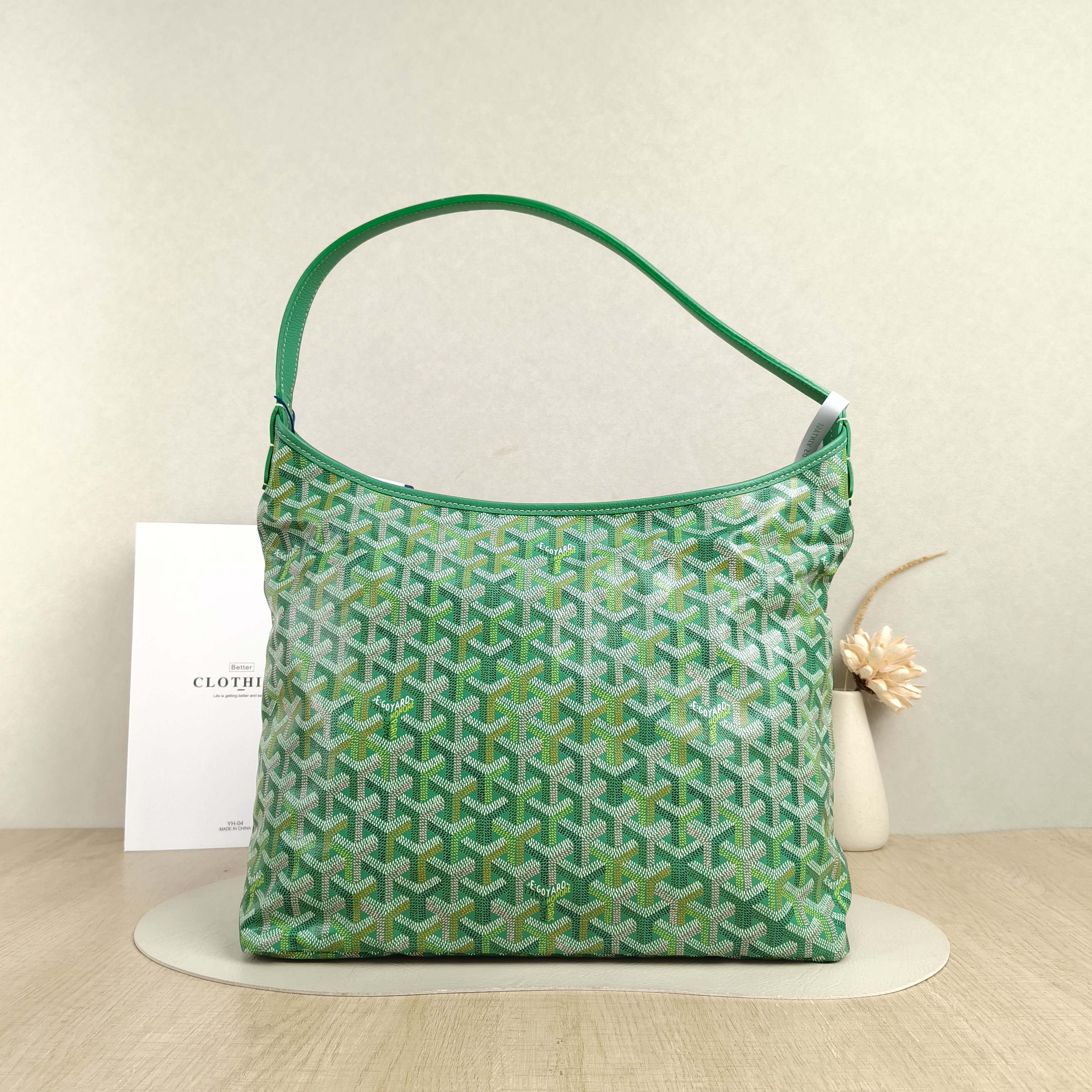 GOYARD Shoulder Bag Boheme Hobo​Green PVC Small34 × 14 × 27 cm