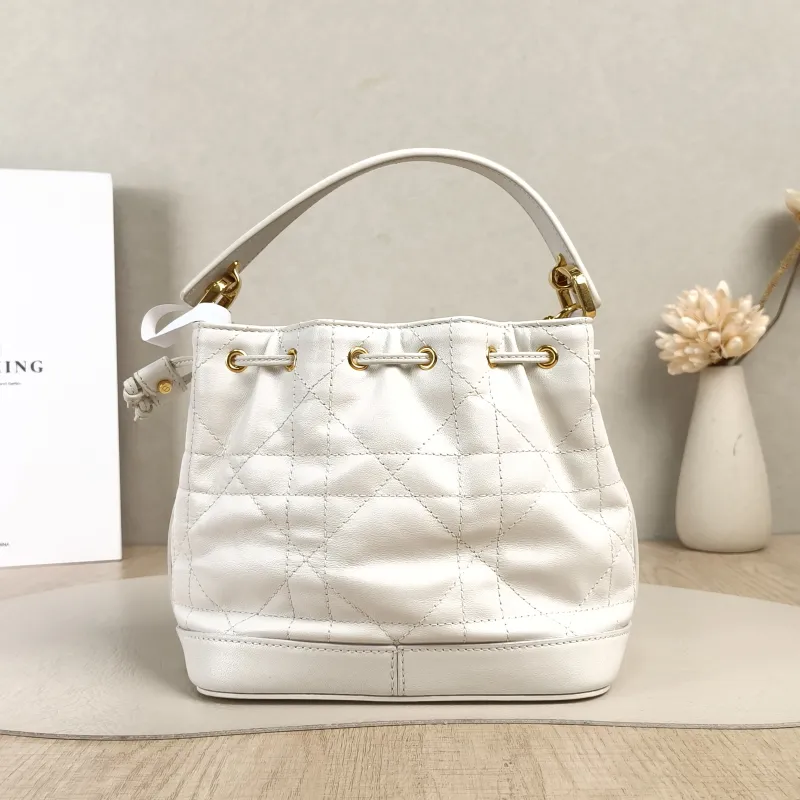 DIOR Crossbody Bag Jolie Bucket Bucket Bag White Lambskin One Size17 × 10.5 × 16 cm — cover view 3 of 4