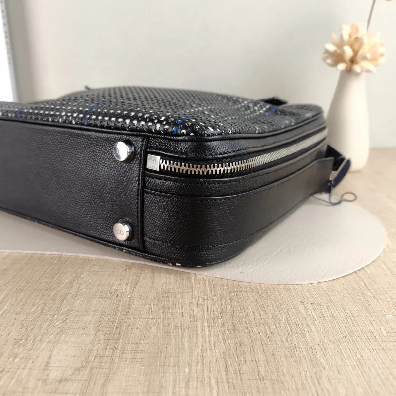 DIOR Top Handle Bag Top Handle Bag Black Calfskin 35 × 9 × 27.5 cm — detail view 10 of 11