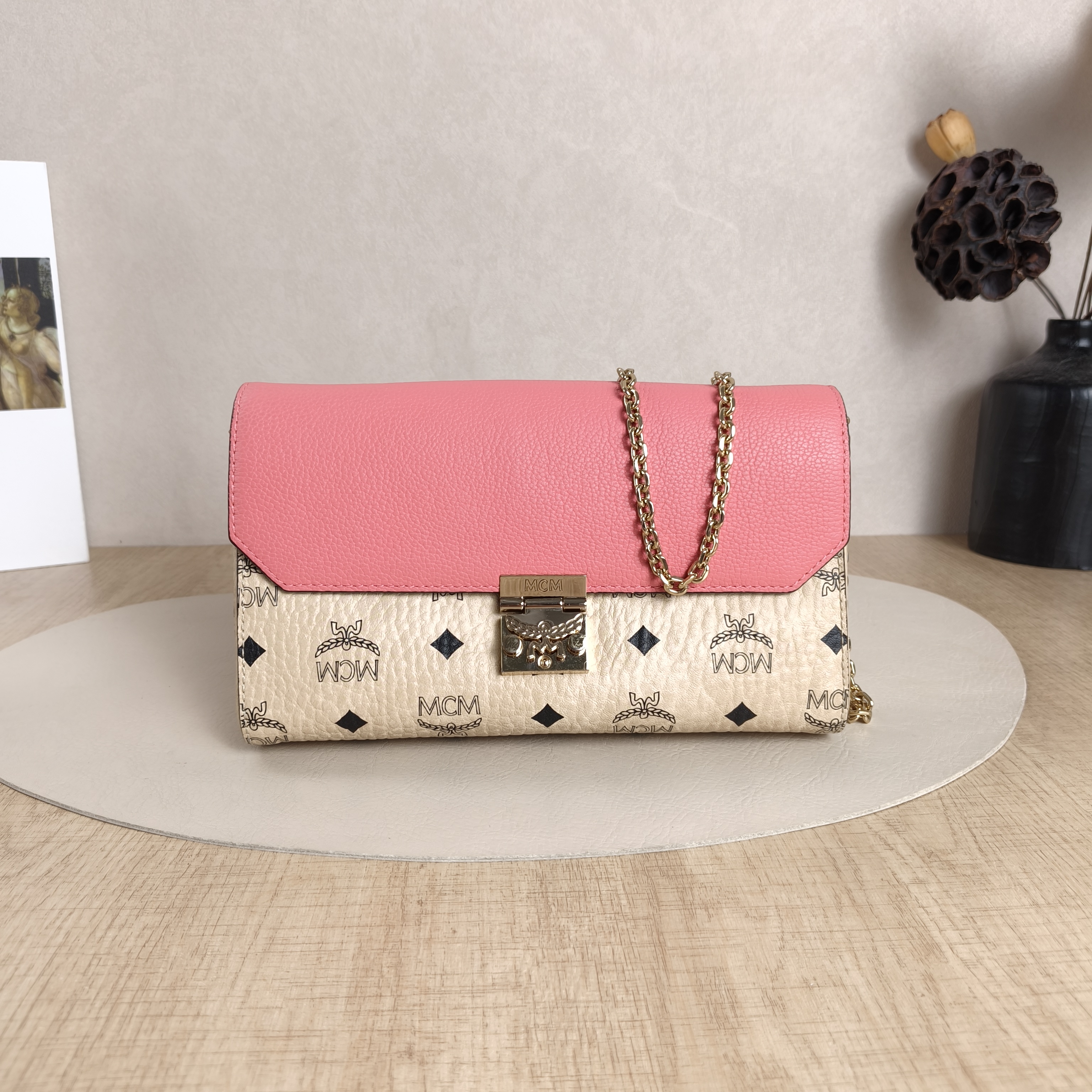 MCM Crossbody Bag Crossbody Bag Pink One Size23 × 4.5 × 14 cm