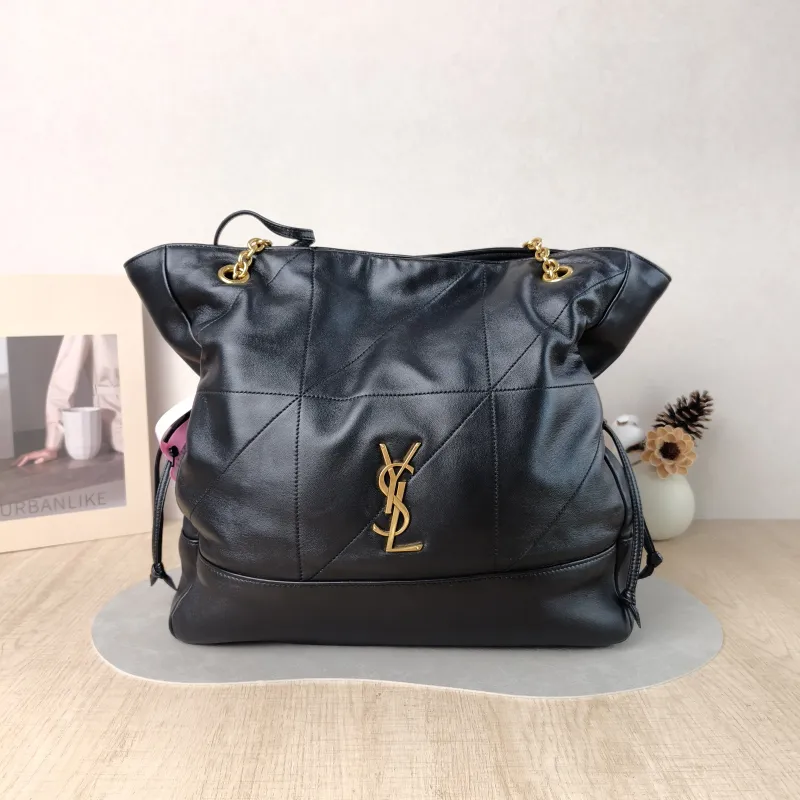 SAINT LAURENT Crossbody Bag JAMIE SHOPPING Shopping Tote Black SL ambskin Medium 35 × 10 × 35 cm