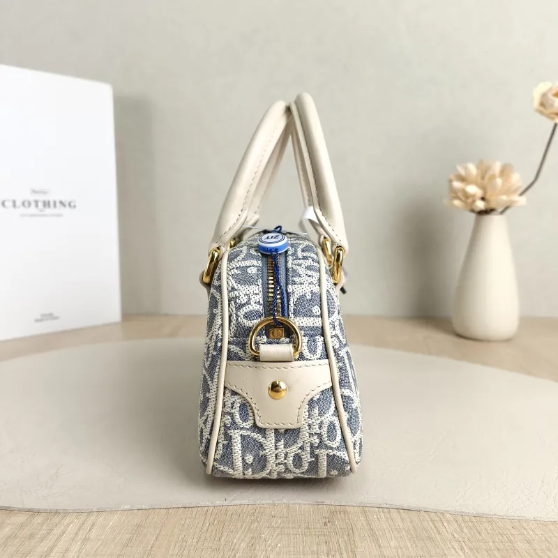DIOR Top Handle Bag D-Vibe East-West Bowling Bag Blue mini20.5 × 7 × 12 cm — detail view 8 of 11