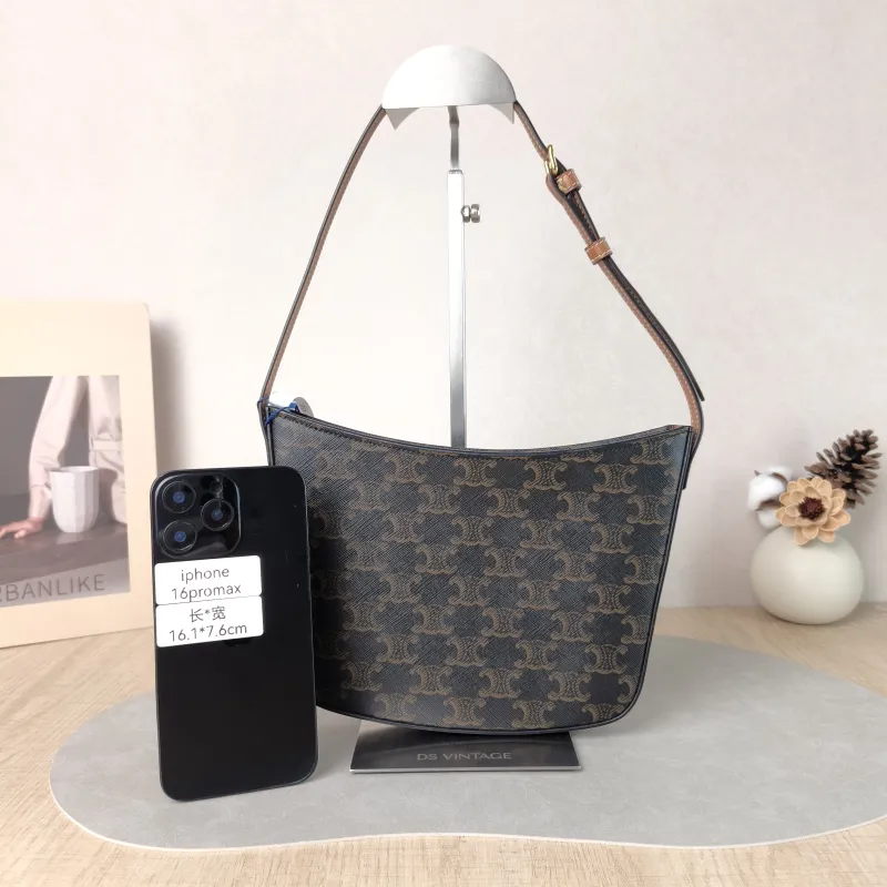 CELINE Shoulder Bag Croque Hobo Monogram PVC Medium 18.5 × 2 × 15.5 cm — cover view 2 of 5