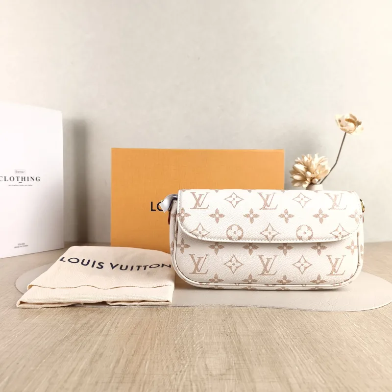 Louis Vuitton Crossbody Bag IVY · Beige PVC Small 23.5 × 4.3 × 12 cm — cover view 6 of 6