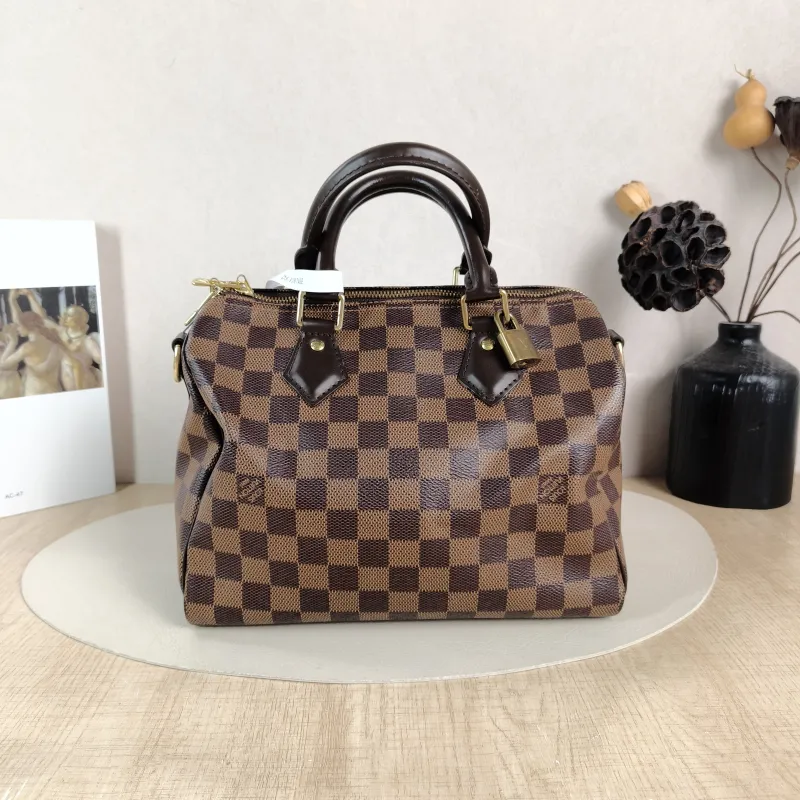 Louis Vuitton Top Handle Bag Speedy25 Shoulder Strap Edition- PVC Medium 25 × 15 × 19 cm — cover view 4 of 5