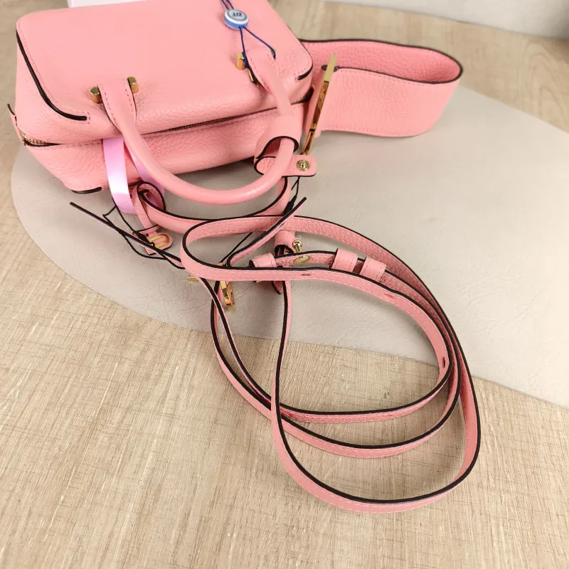 DELVAUX Top Handle Bag Cool Box Box Shoulder Bag Pink Calfskin nano 16.5 × 7.5 × 10.5 cm — detail view 8 of 10