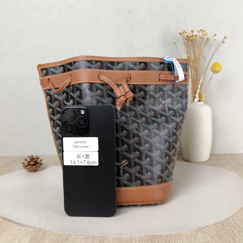 GOYARD Crossbody Bag Petit Flot Brown PVC Small 17 × 14.5 × 23 cm — cover view 4 of 5