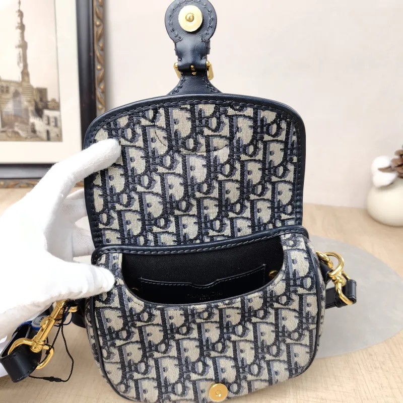 DIOR Crossbody Bag Bobby Blue Canvas Small18 × 5 × 14 cm — detail view 2 of 17