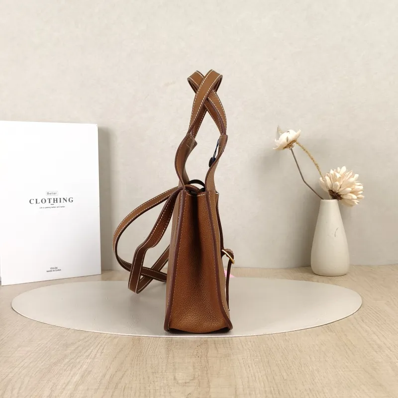 Hermès Shoulder Bag Halzan 25 Brown Saddle Leather Small25 × 8 × 17 cm — cover view 2 of 9