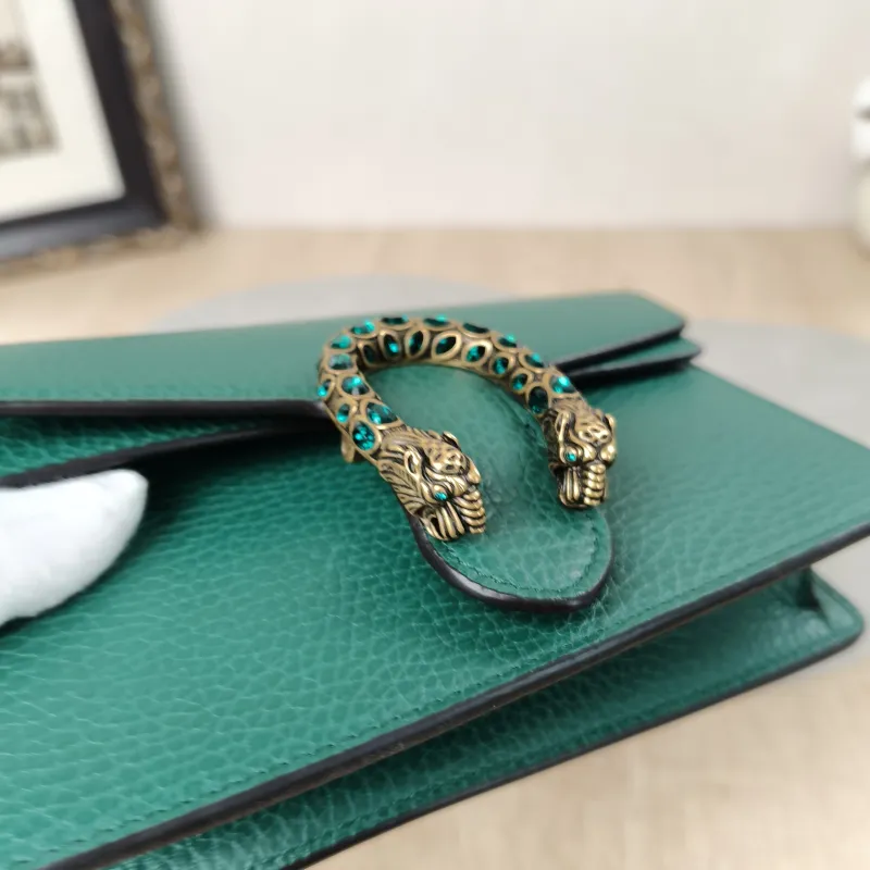 GUCCI Crossbody Bag Dionysus Green Calfskinmini16.5 × 4.5 × 10 cm — detail view 18 of 19