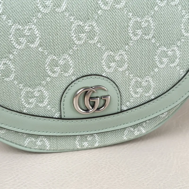 GUCCI Crossbody Bag Ophidia Green Mini 20 × 4 × 13.5 cm — detail view 10 of 11