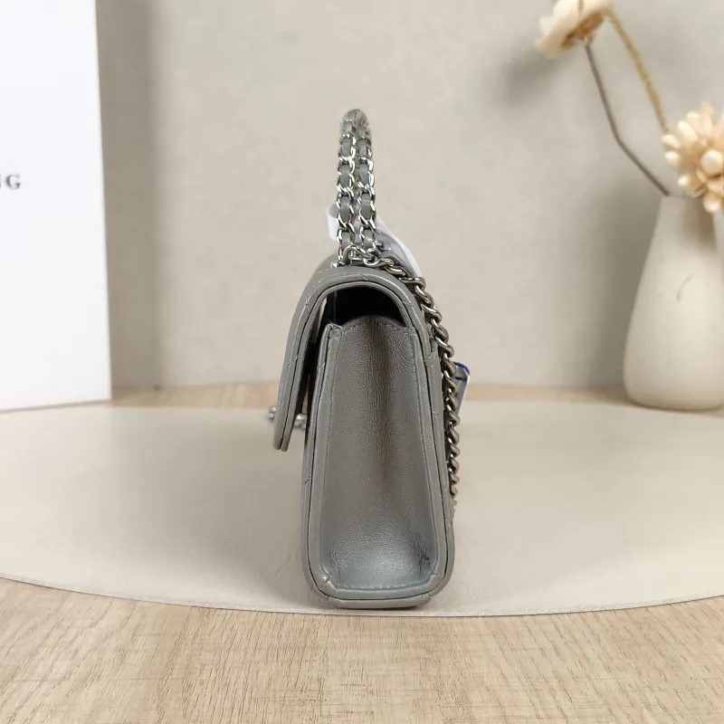 Chanel Crossbody Bag kelly Silver Calfskin One Size18 × 4.5 × 10 cm — cover view 2 of 9