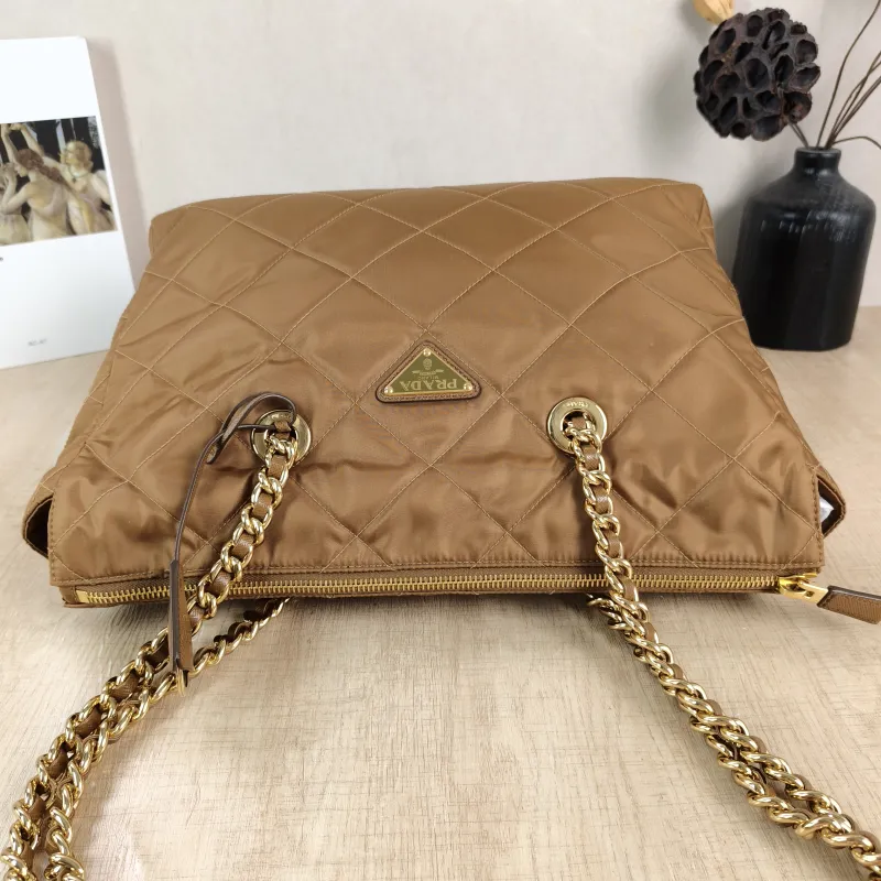 PRADA Shoulder Bag Re-Edition 1995 Brown Nylon One Size 36 × 11 × 25 cm — detail view 5 of 11
