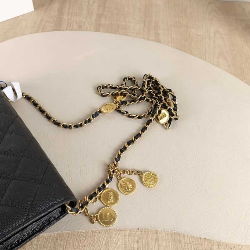 Chanel Crossbody Bag CF WOC Black Grained Calfskin One Size19.2 × 3.5 × 12.3 cm — detail view 12 of 12