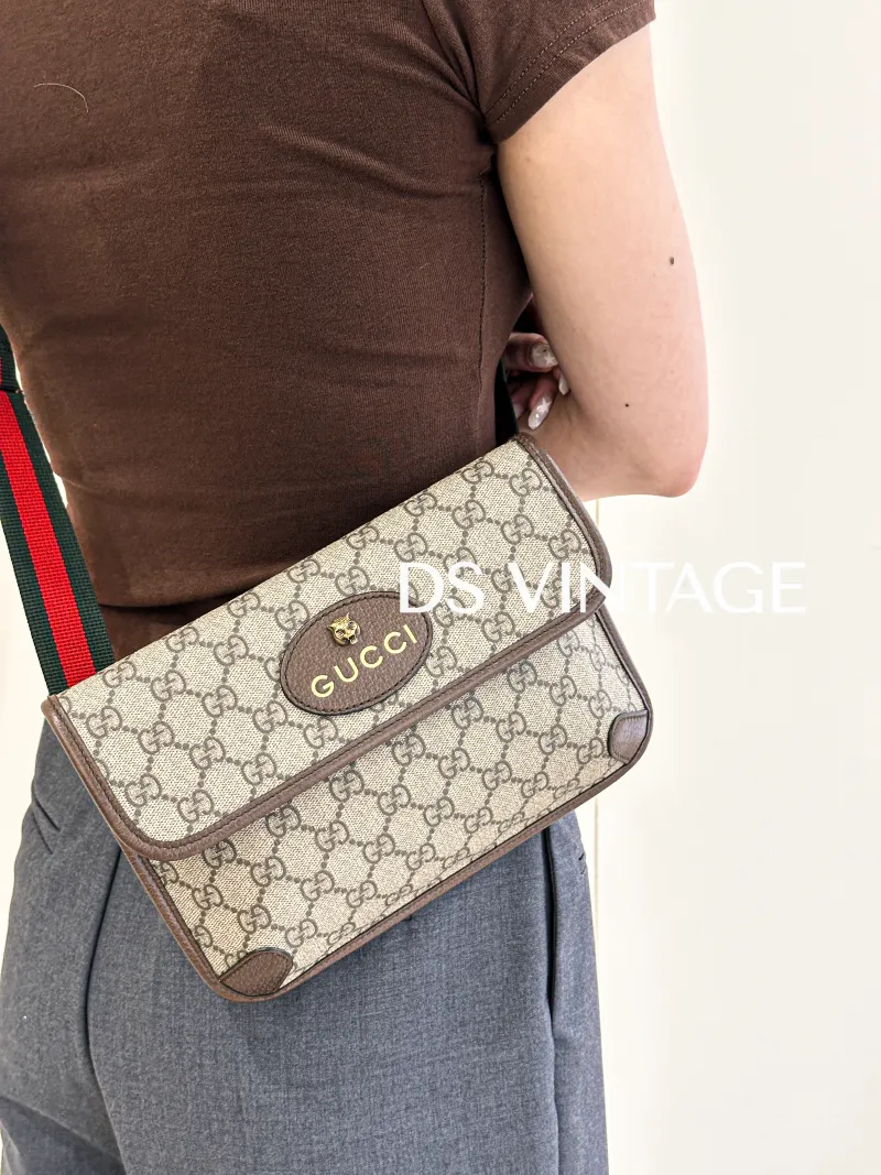 GUCCI Crossbody Bag Neo Vintage Belt Bag Monogram PVC Medium 24 × 4 × 17 cm — on-model view 2 of 3