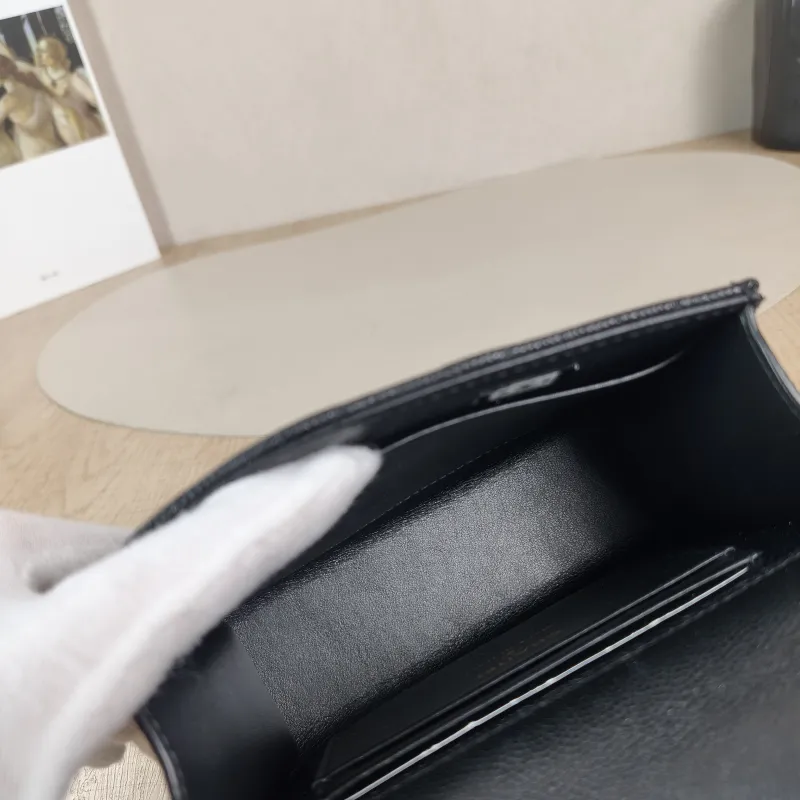 Chanel Crossbody Bag kelly Black Grained Calfskin nano 15 × 5 × 11 cm — detail view 9 of 13