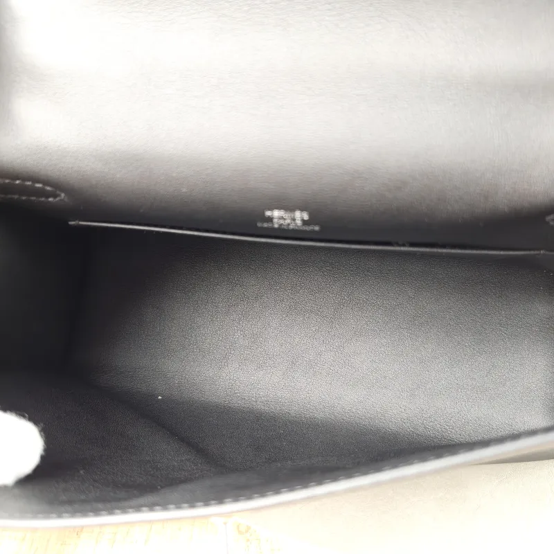 Hermès Top Handle Bag Mini kelly 89Black Swift Calfskin One Size 22 × 7 × 13 cm B — detail view 7 of 10