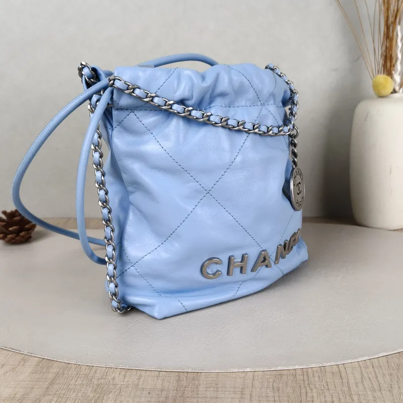Chanel Shoulder Bag22Bag Blue CC alfskinmini20 × 6 × 19 cm — cover view 3 of 5