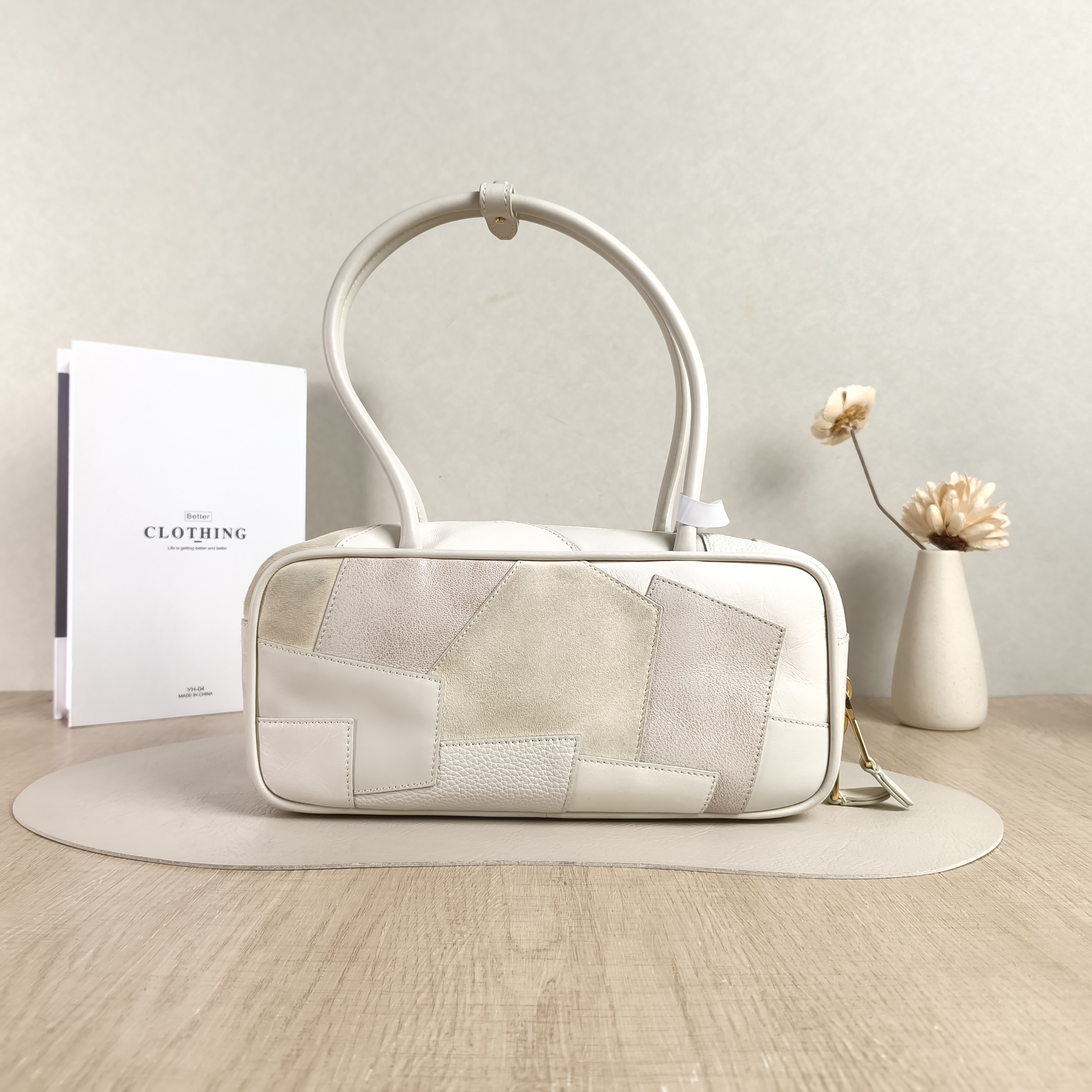 Miumiu Top Handle Bag Beau White Calfskin · Suede Small28 × 8 × 11.5 cm — cover view 6 of 6