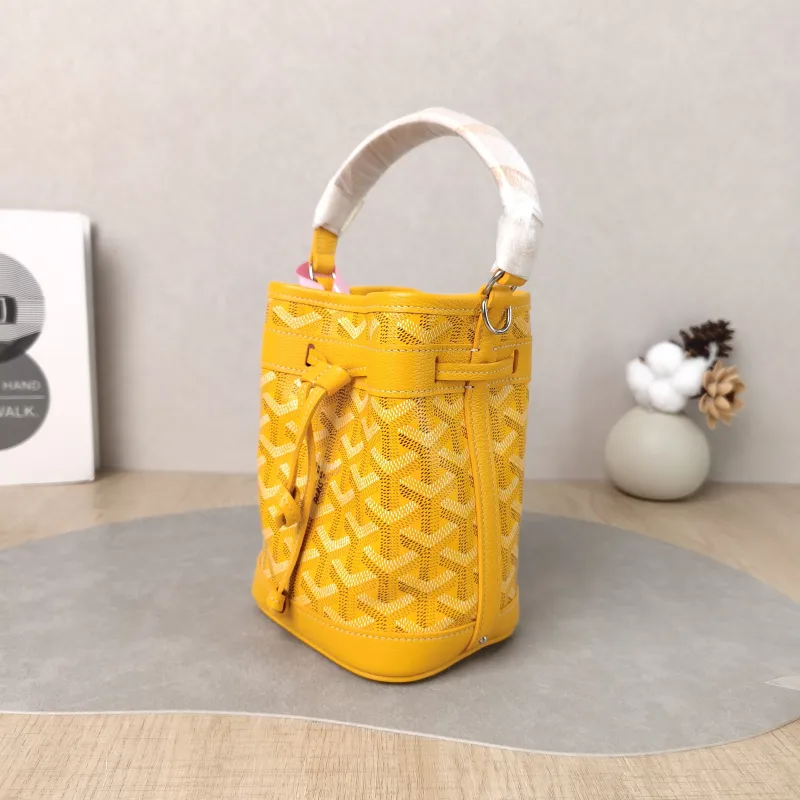 GOYARD Crossbody Bag Petit Flot Yellow ine Canvas Mini 12 × 10 × 17.5 cm — cover view 2 of 6