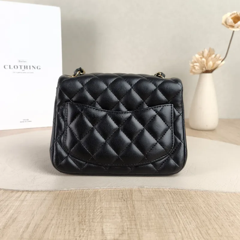 Chanel Crossbody Bag Classic Flap Mini CF Mini Black SL ambskinmini17 × 8 × 13.5 cm — cover view 3 of 5