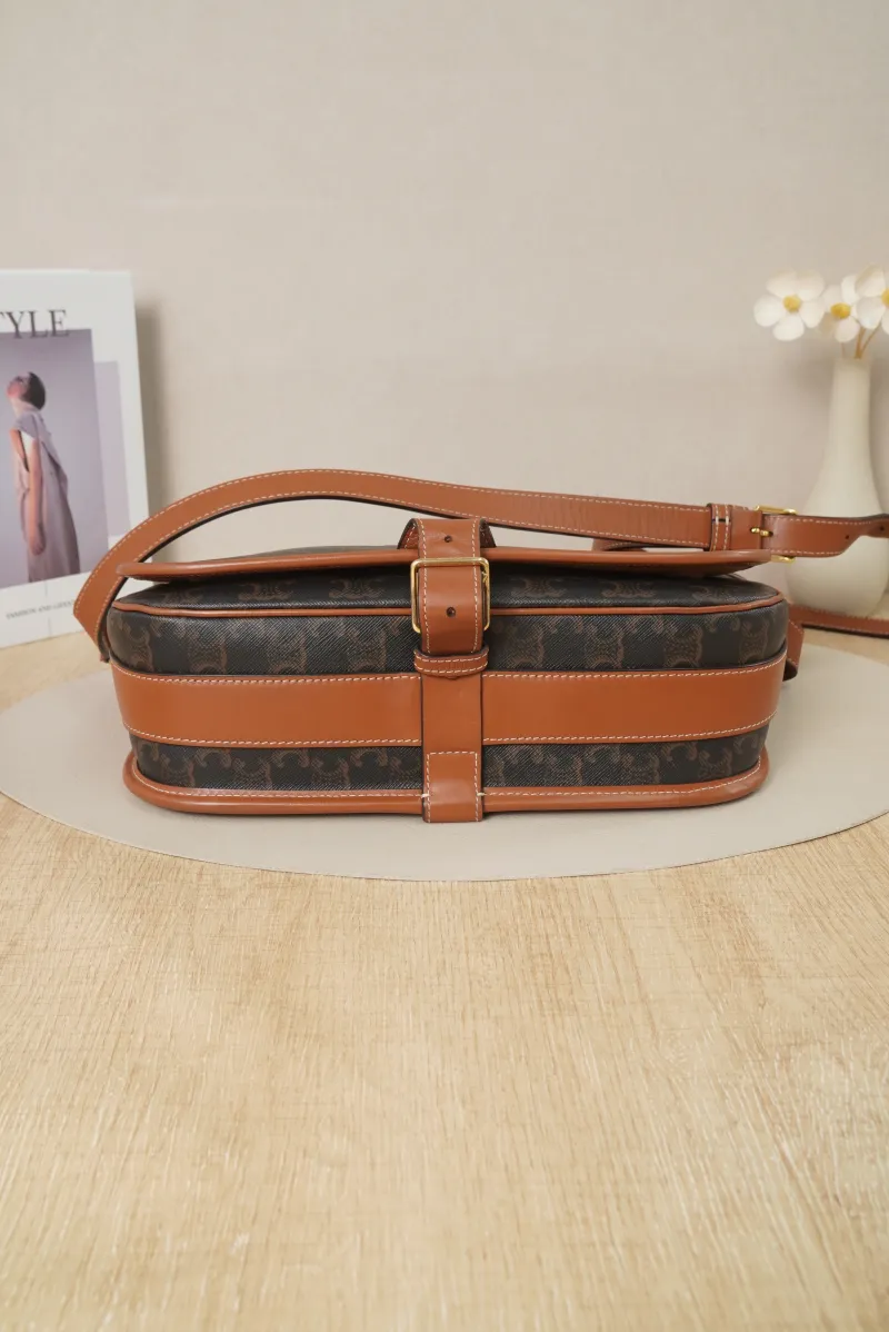 CELINE folco Crossbody Bag Brown Monogrampvc · 29 × 9 × 24 cm — cover view 5 of 7