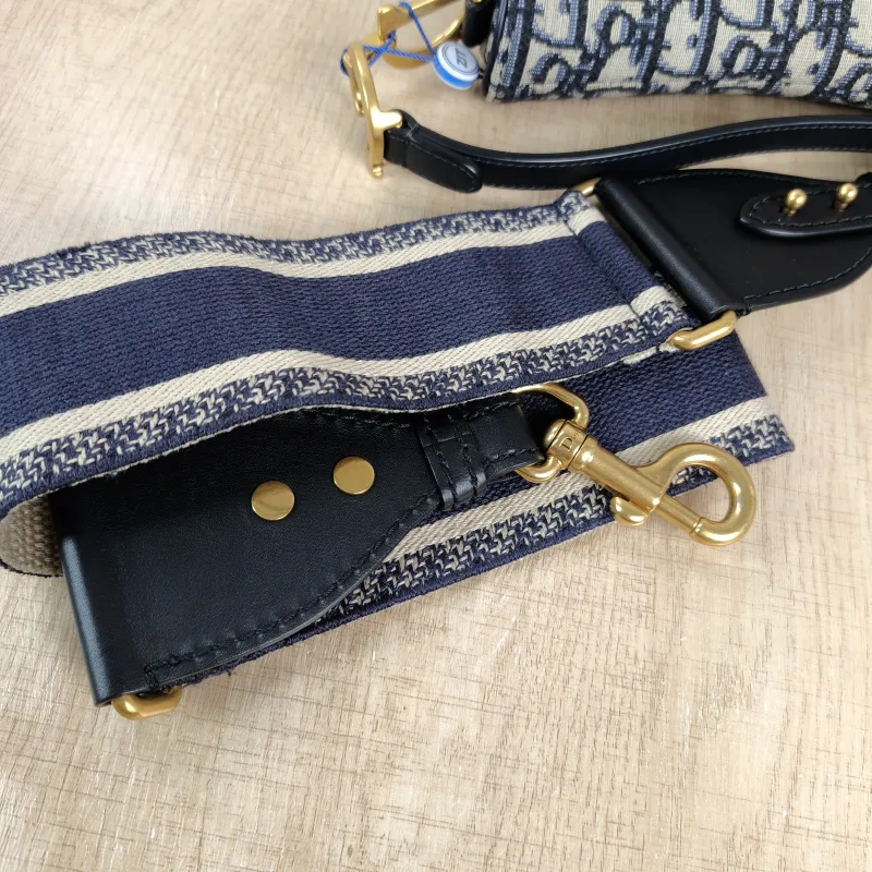 DIOR Top Handle Bag Saddle Blue Canvasmini19 × 6 × 15 cm — detail view 4 of 11