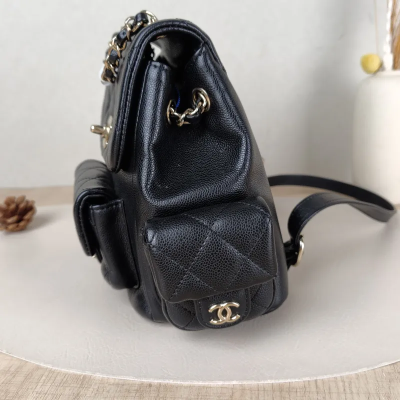 Chanel Backpackduma Black Calfskin Small18 × 9.5 × 19 cm — detail view 6 of 16