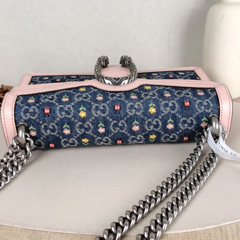 GUCCI Shoulder Bag Dionysus Embroidered Colorblock Small 25 × 7 × 13.5 cm — detail view 13 of 14