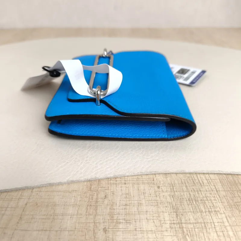 Hermès Wallet Roulis Slim Belt Bag Wallet Blue Evercolor Calfskinmini12.5 × 3 × 10.5 cm — detail view 9 of 11