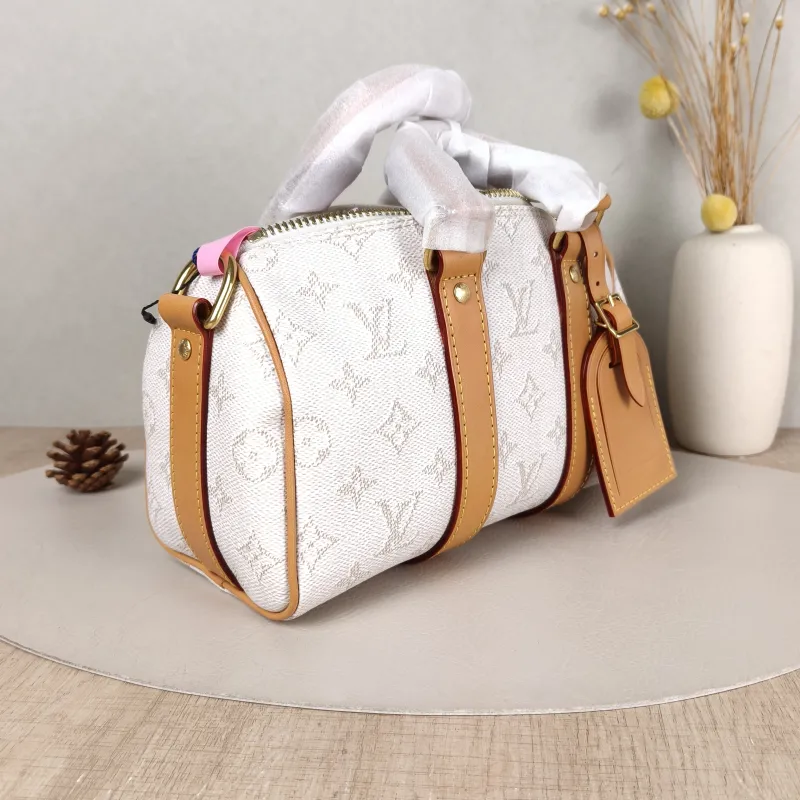 Louis Vuitton Crossbody Bag Keepall 25 White Monogram PVC Medium 25 × 11 × 15 cm — cover view 5 of 5
