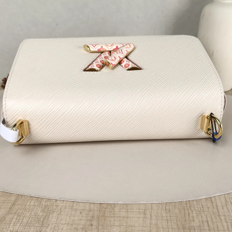 Louis Vuitton Crossbody Bag Twist White Epi Embossed Calfskin Pink 23 × 9.5 × 17 cm — detail view 14 of 14