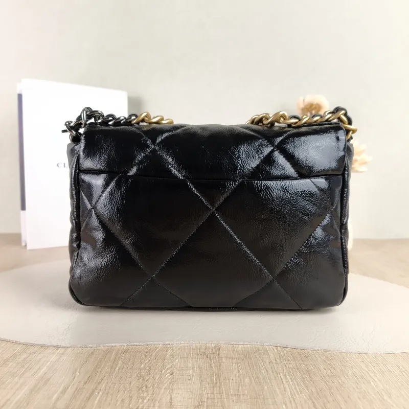 Chanel Crossbody Bag 19Bag Black Waxed Leather Small 26 × 9 × 16 cm 30 — cover view 5 of 5