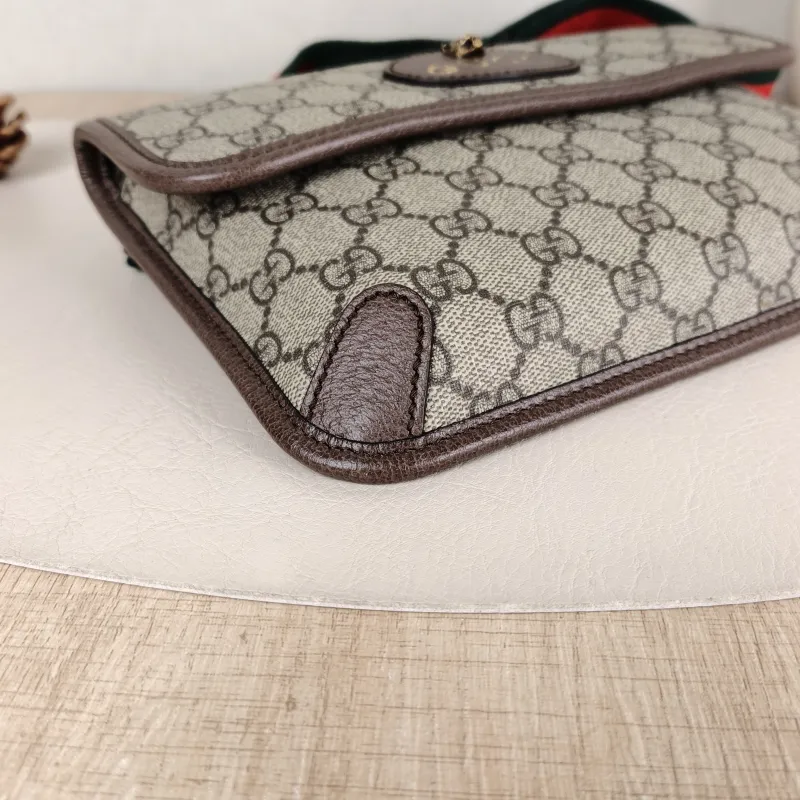 GUCCI Crossbody Bag Neo Vintage Belt Bag Monogram PVC Medium 24 × 4 × 17 cm — detail view 5 of 11