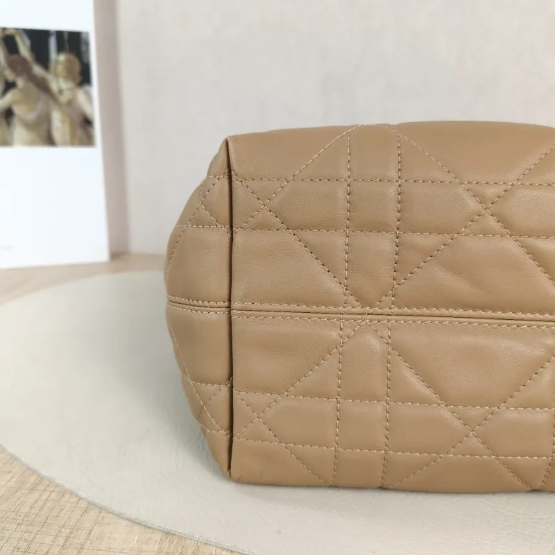 DIOR Top Handle Bag TOUJOURS Edition Brown Calfskin Small 18.5 × 12 × 18.5 cm — detail view 3 of 12