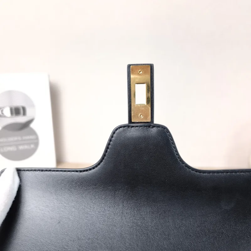 CELINE Shoulder Bag 16 Chain Bag Black Calfskin One Size 23 × 6.5 × 16 cm — detail view 6 of 13
