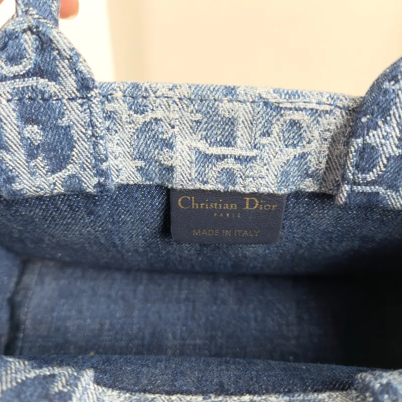 DIOR Top Handle Bag Book Tote Shoulder Strap Edition Blue Mini 21.5 × 7.5 × 13 cm — detail view 11 of 11