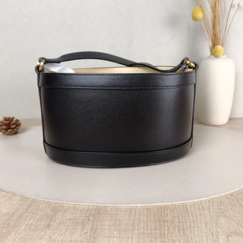 GUCCI Crossbody Bag horsebit 1955 Crossbody Bag Black Calfskin One Size 22 × 12 × 25 cm — cover view 3 of 5