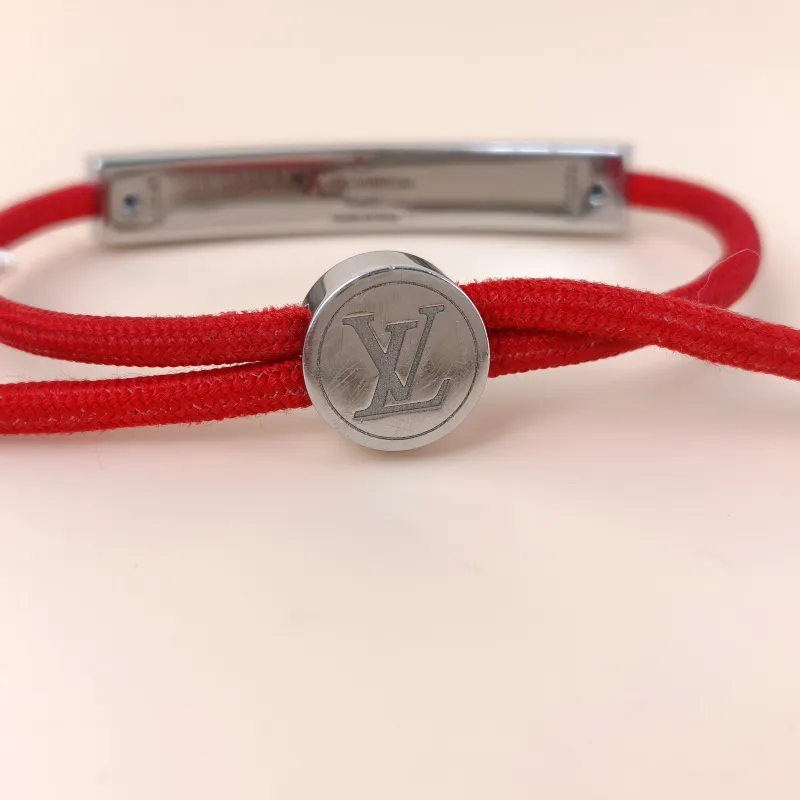 Louis Vuitton Braceletlogo Bracelet Silver Red One Size22cm — cover view 5 of 6
