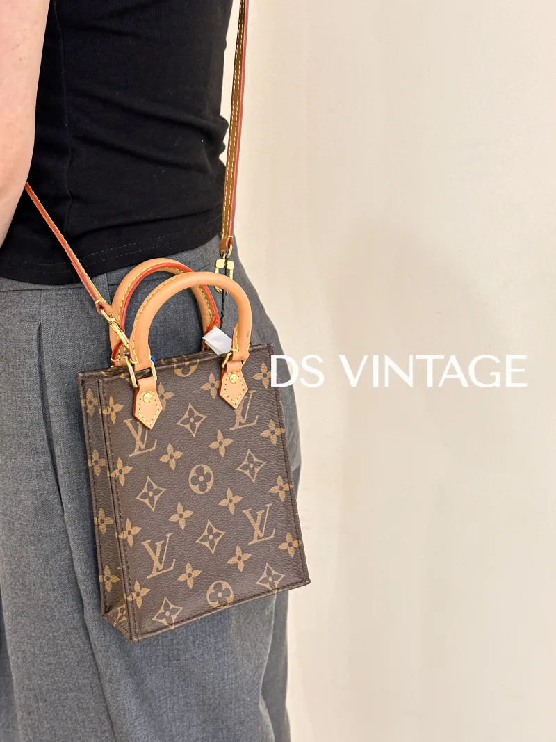Louis Vuitton Crossbody Bag PETIT SAC PLAT Mini Monogram PV Cmini14 × 5 × 17 cm — on-model view 3 of 3