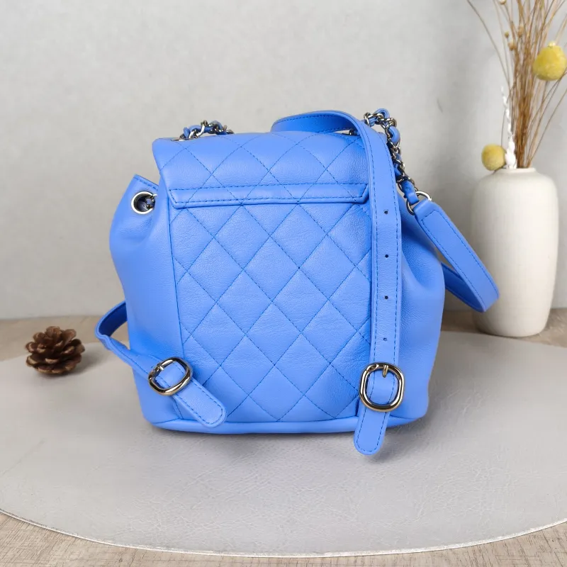 Chanel Backpack Duma Blue Calfskin Small18 × 12 × 18.5 cm — cover view 5 of 5