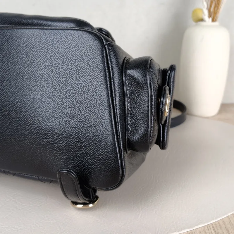 Chanel Backpackduma Black Grained Calfskin Large21 × 13 × 23 cm — detail view 11 of 14