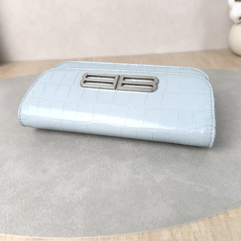 BALENCIAGA Crossbody Bag GOSSIP xs Chain Bag Blue Calfskin XS19 × 7 × 10 cm — detail view 10 of 11