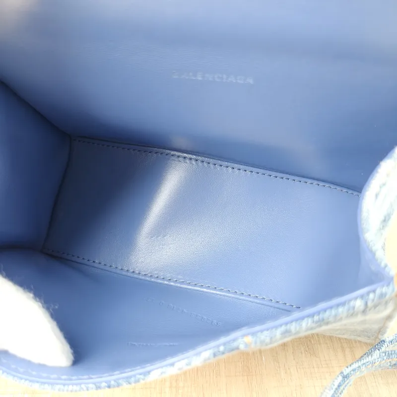 BALENCIAGA Crossbody Bag Hourglass Hourglass Bag Blue Mini 19 × 5 × 12 cm — detail view 1 of 15