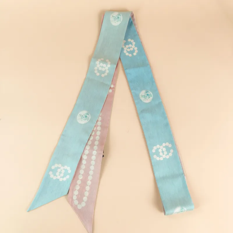 Chanel Pink Blue Silk One Size 6*200cm โ cover view 5 of 6