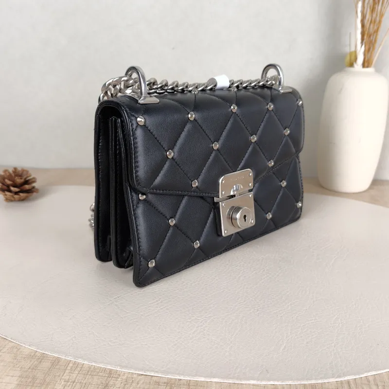 Miumiu Crossbody Bag Crossbody Bag Black Lambskin One Size20 × 4 × 13 cm — cover view 4 of 5