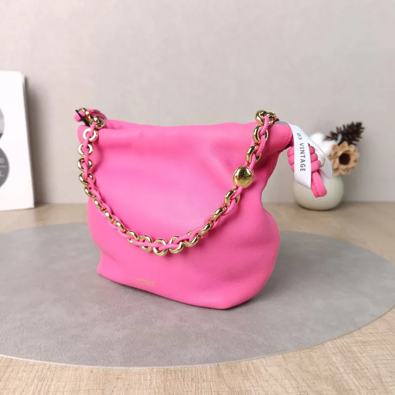 LOEWE Crossbody Bag Flamenco Neon Pink Lambskinmini23 × 5.5 × 17 cm — cover view 2 of 5