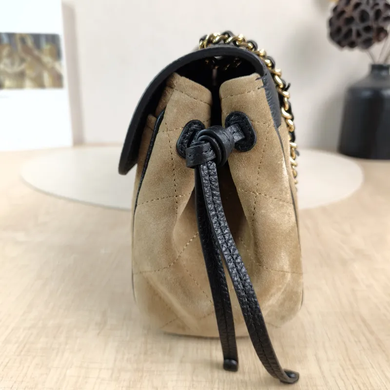 Chanel Shoulder Bag 26a Collection · Black Suede Small 29 × 10 × 17 cm — detail view 14 of 14